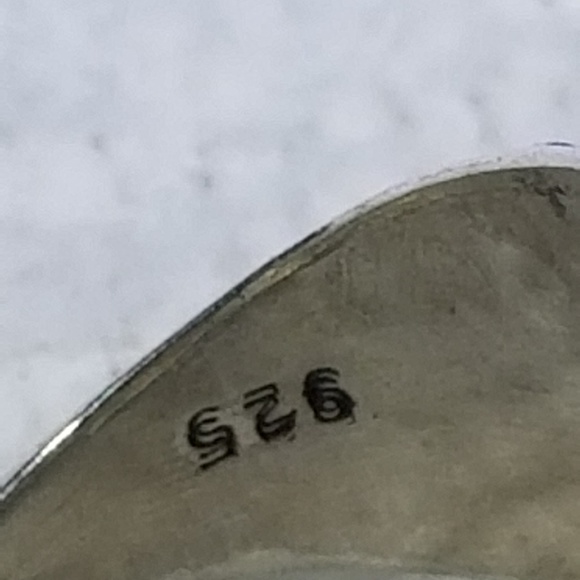 Genuine THICK silver and turquoise ring adjustable - Picture 6 of 7